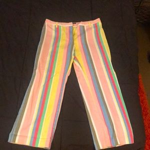 Boden Striped Capri Pant UK size 14L US10 Cropped